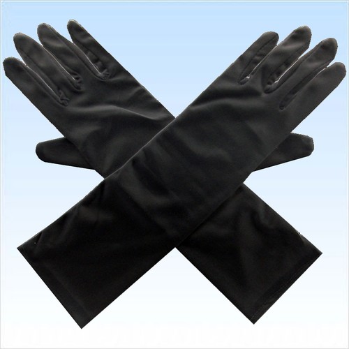 Schwarze lange handschuhe - schwarze,