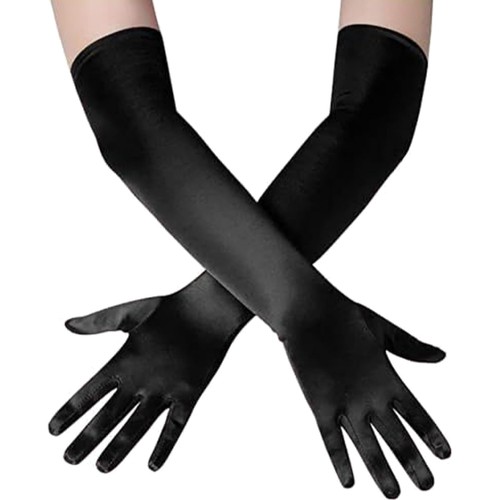Damen satin handschuhe lang - damen,