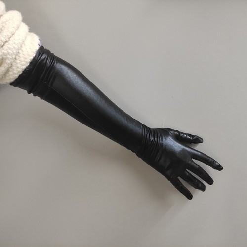Damen sexy wet look schwarz - wet,