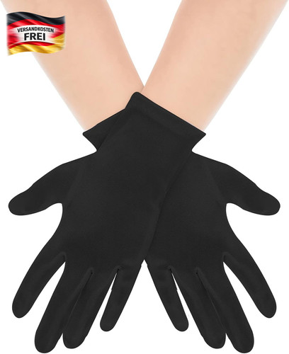 Damen satin handschuhe lang - satin,