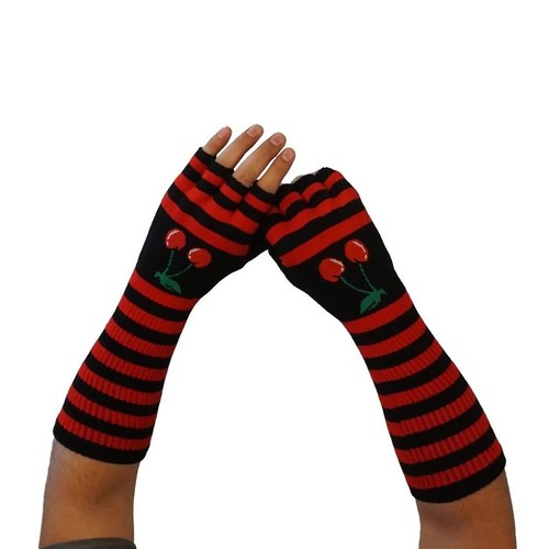 Fingerlose handschuhe kirschen - fingerlose,