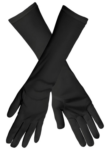 Handschuhe lang schwarz edle - schwarz,