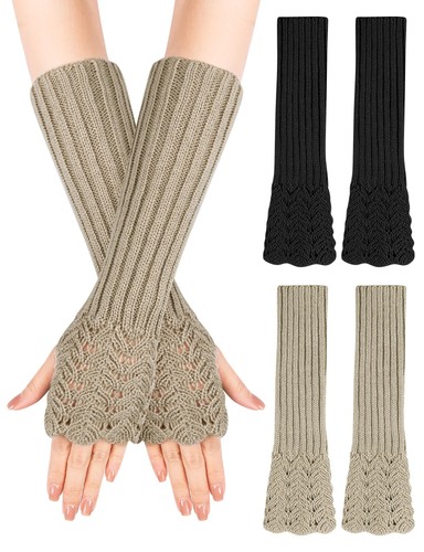 Lange fingerlose handschuhe - lange,