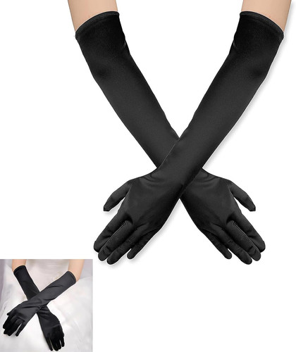 Lange schwarze handschuhe - schwarze,